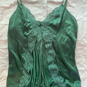Vintage Green Lace lingerie camisole